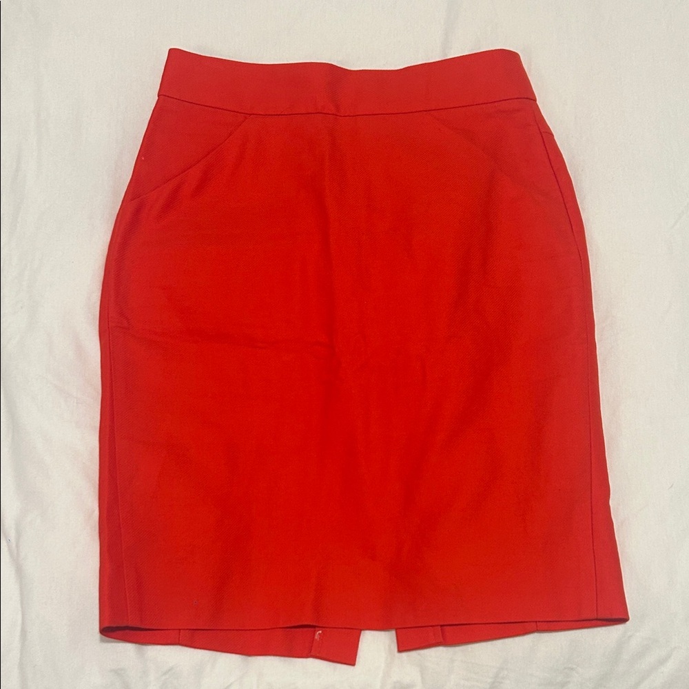 J.Crew Red Pencil Skirt
